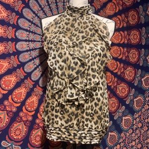 ❤️ Animal Print Sleeveless Blouse